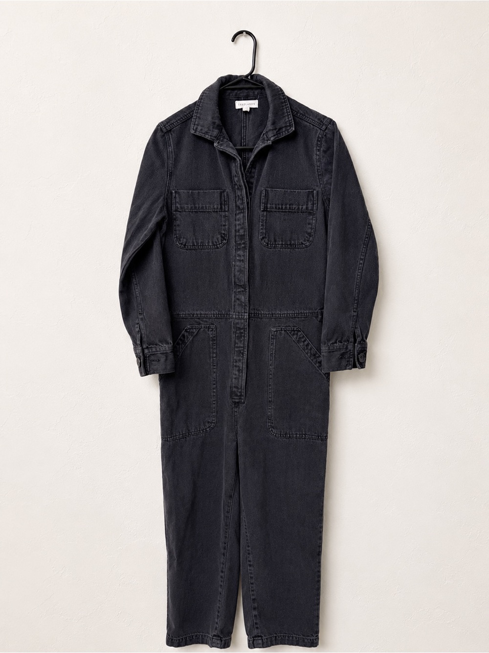 Tradlands The Guide Coverall Washed Black Utility Jumpsuit Size Small